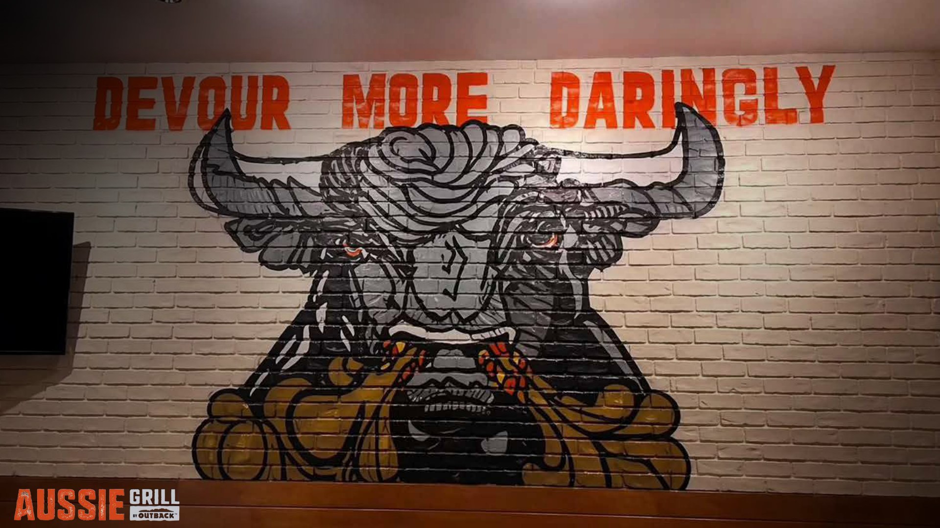 Devour More Daringly mural for Aussie Grill